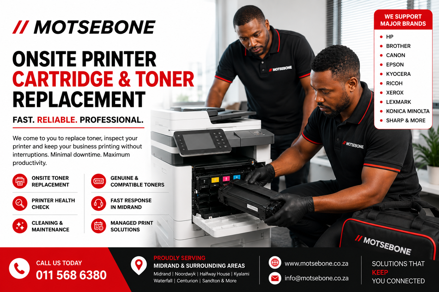 Onsite printer service